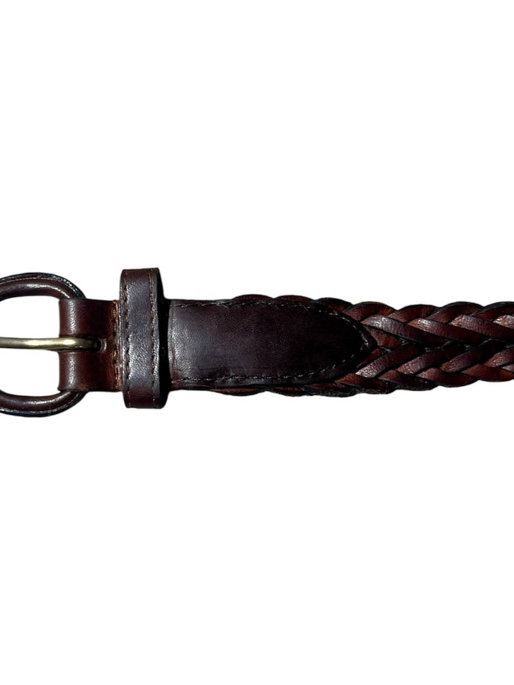 Vintage Dark Brown Braided Leather Belt – Made in Uruguay – Size 34 (85 cm) - Picture 3 of 7